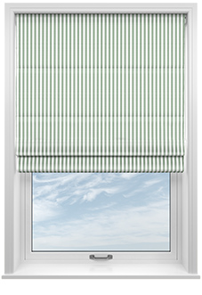 Lace Stripes, Emerald - Twist&Fit Roman Blind